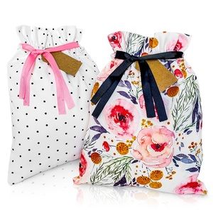 Fabric gift bags | Reusable gift bags | Canvas 2pk